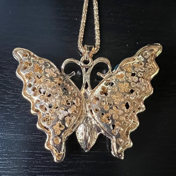 🦋 NWT! Large Blue Rhinestone Butterfly - Picture 7 of 7